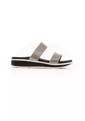 Péché Originel Silver Textile Women Sandal - EU38/US8