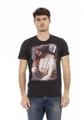Trussardi Action Black Cotton Men T-Shirt - M