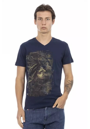 Trussardi Action Blue Cotton Men T-Shirt - M