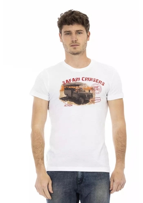 Trussardi Action White Cotton Men T-Shirt - XXL
