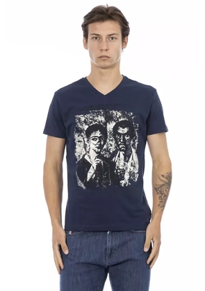 Trussardi Action Blue Cotton Men T-Shirt - M
