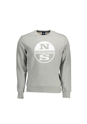 North Sails Grigio Cotton Men Sweatshirt - XXL