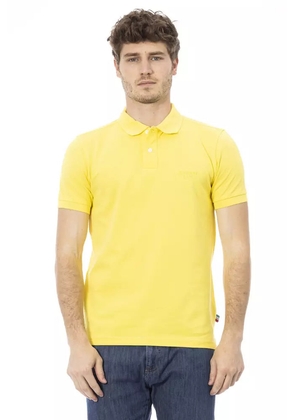 Baldinini Trend Yellow Cotton Men Polo - L