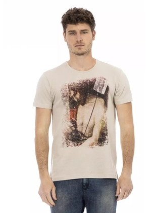 Trussardi Action Beige Cotton Men T-Shirt - M