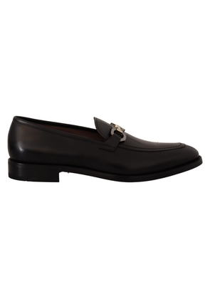 Salvatore Ferragamo Black Calf Leather Moccasin Formal Shoes - EU40.5/US6.5
