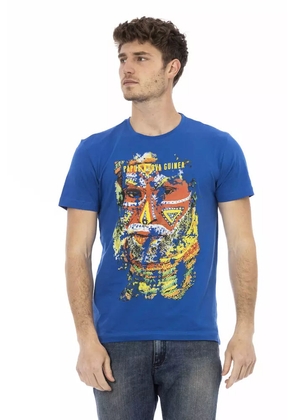 Trussardi Action Blue Cotton Men T-Shirt - L