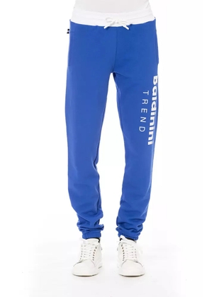Baldinini Trend Blue Cotton Men's Sport Pant - 3XL