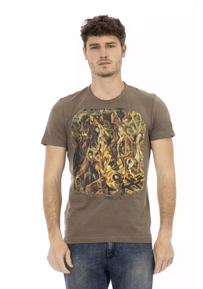 Trussardi Action Brown Cotton Men T-Shirt - L