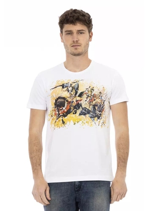 Trussardi Action White Cotton Men T-Shirt - M