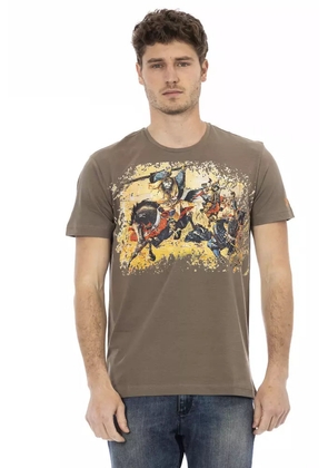 Trussardi Action Brown Cotton Men T-Shirt - M