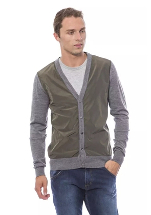 Verri Gray Wool Men's Cardigan - XXL