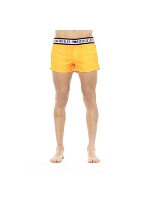 Bikkembergs Orange Polyamide Men Swim Short - S