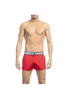 Bikkembergs Red Polyamide Men Swim Short - XL