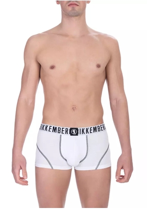 Bikkembergs White Cotton Men's Trunk Underwear Pack - XXL