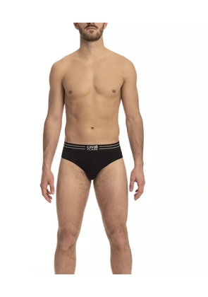 Cavalli Class Black Cotton Men's Underwear Trio Pack - L