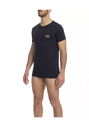 Cavalli Class 'Blue Cotton Men T-Shirt' - M