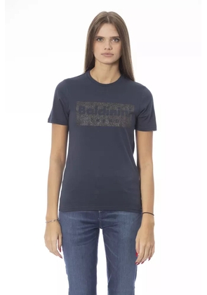 Baldinini Trend Blue Cotton Women T-Shirt - M