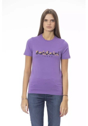 Baldinini Trend Purple Cotton Women T-Shirt - M