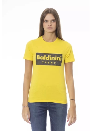 Baldinini Trend Yellow Cotton Women T-Shirt - S