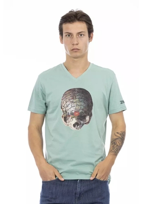 Trussardi Action Green Cotton Men T-Shirt - S