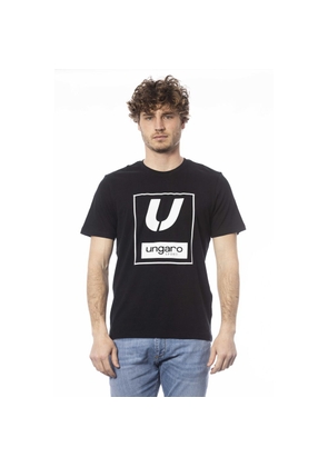 Ungaro Sport Black Cotton Men T-Shirt - L