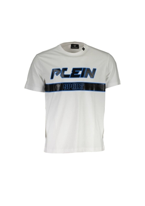 Plein Sport White Cotton Men's T-Shirt - M