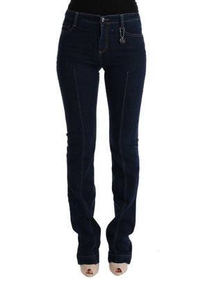 Costume National Blue Cotton Bootcut Flared Jeans - W26