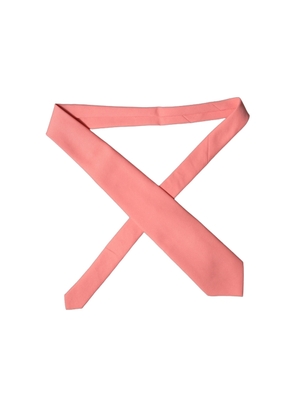 Dolce & Gabbana Coral Pink Polyester Adjustable Women Tied Necktie Tie