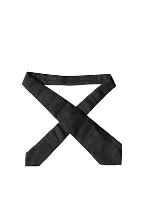 Dolce & Gabbana Black Paisley Woven Silk Adjustable Women Necktie Tie