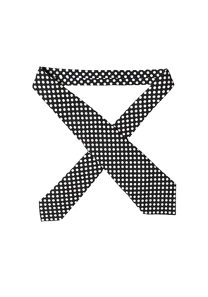 Dolce & Gabbana Black White Polka Dot Silk Adjustable Women Necktie Tie