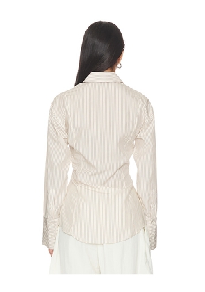 EAVES Tilda Shirt in White,Orange. Size L. Also in XXS, XS, S, M, XL.