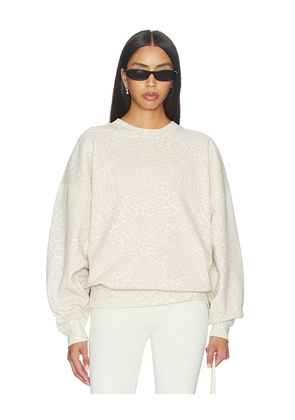 ANINE BING Miles Sweatshirt in Beige. Size L. Also in M, S, XS.