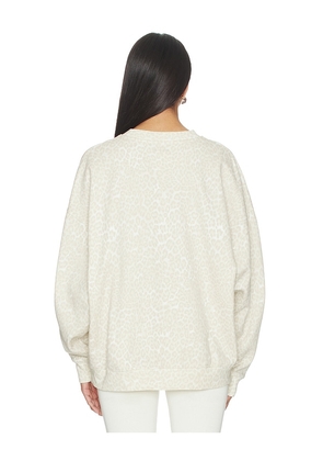 ANINE BING Miles Sweatshirt in Beige. Size L. Also in XS, S, M.
