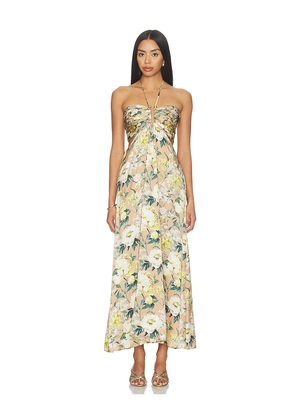 CAMI NYC Calliope Maxi Dress in Tan,White. Size L. Also in M, S, XL, XS, XXS.
