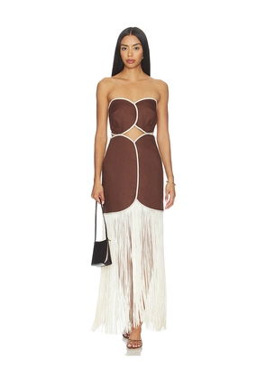 AZULU x REVOLVE Joaquina Dress in Brown. Size L. Also in M, S, XL, XS, XXL, XXS.