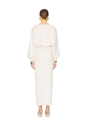 Helsa Hildie Maxi Dress in Cream. Size L. Also in XS, XL.