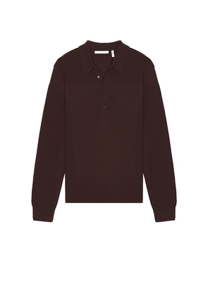 Helmut Lang Block Polo in Burgundy. Size L. Also in M.