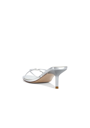 FEMME LA Maeve Slipper in Metallic Silver. Size 10. Also in 11, 7.