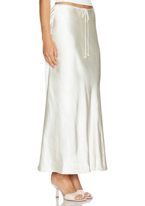 L'Academie Etienne Midi Skirt in Ivory. Size M. Also in XS, S.
