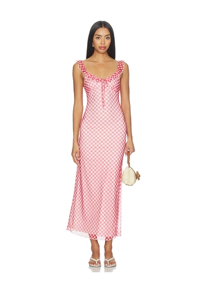 MORE TO COME Brylie Maxi Dress in Red. Size L. Also in M, S, XL, XS, XXS.