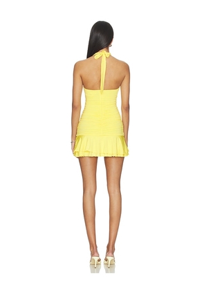 MORE TO COME Carla Mini Dress in Yellow. Size L. Also in XXS, XS, S, M.