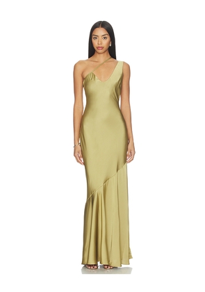 Lovers and Friends Gail Gown in Olive. Size L. Also in XXS, XS, S, M, XL.