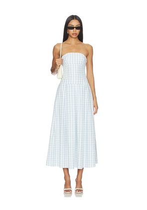 MORE TO COME Adley Strapless Maxi Dress in Baby Blue. Size L. Also in M, S, XL, XS, XXS.