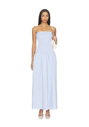 MORE TO COME Izabella Strapless Maxi Dress in Blue. Size L. Also in M, S, XL, XS, XXS.