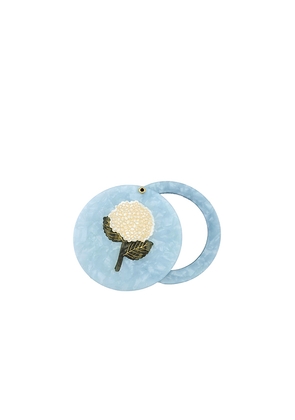 Solar Eclipse Hand-painted Hydrangea Compact Mirror in Beauty: NA.