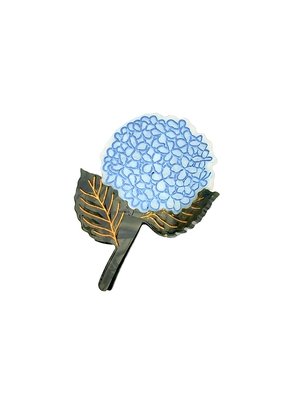 Solar Eclipse Hand-painted Hydrangea Claw Hair Clip in Baby Blue.