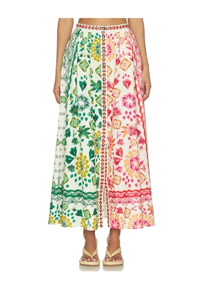 SALONI Judi-b Skirt in Green, Pink. Size 0. Also in 10, 12, 2, 4, 6, 8.