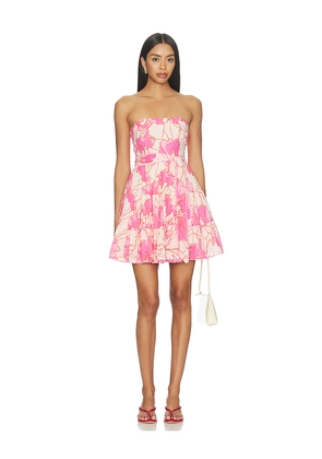 Poupette St Barth Christine Bandeau Dress in Orange. Size L. Also in M, S, XS.
