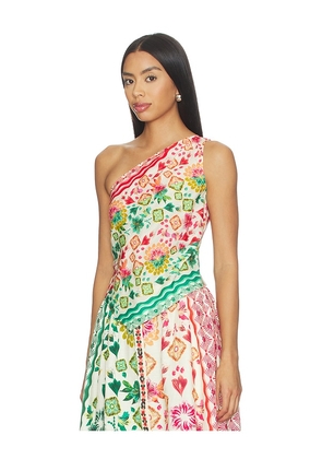 SALONI Madeline Top in Green, Pink. Size 10. Also in 2, 4, 6.