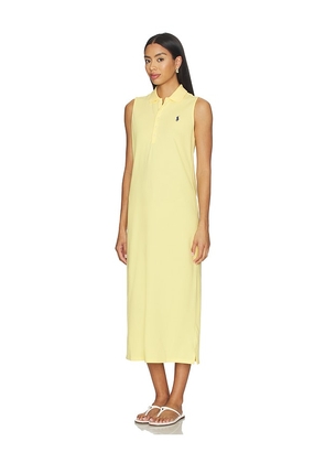 Polo Ralph Lauren Mesh Knit Collared Polo Dress in Yellow. Size L. Also in XXS, XS, S.